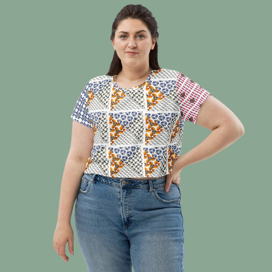 All-over print Grenades Crop Top - rubberchicken.studio
