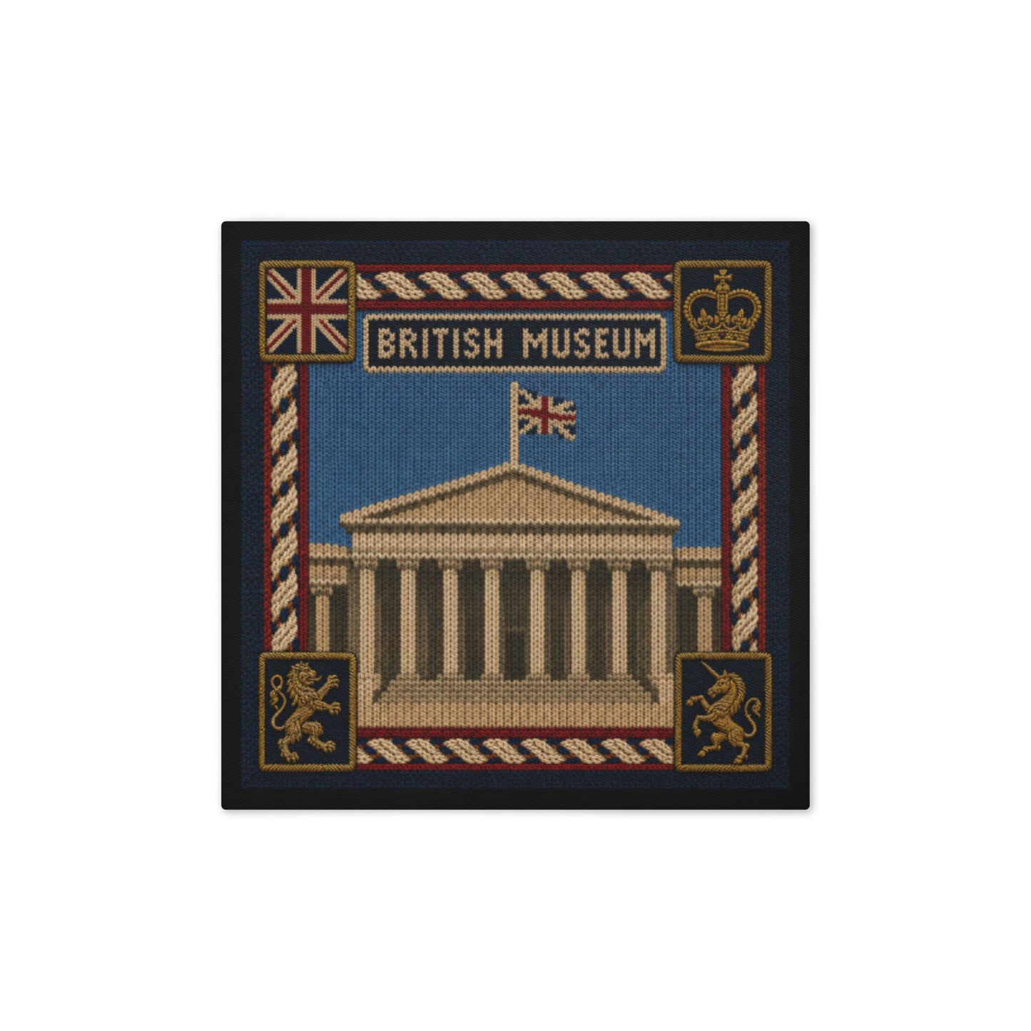 British Museum cotton throw cushion cover - rubberchicken.studio