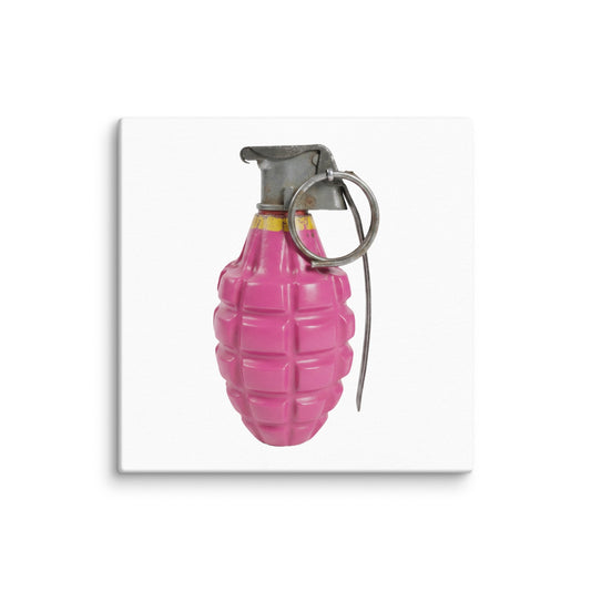 Bubblegum Pink Grenade - Art Print Canvas - rubberchicken.studio