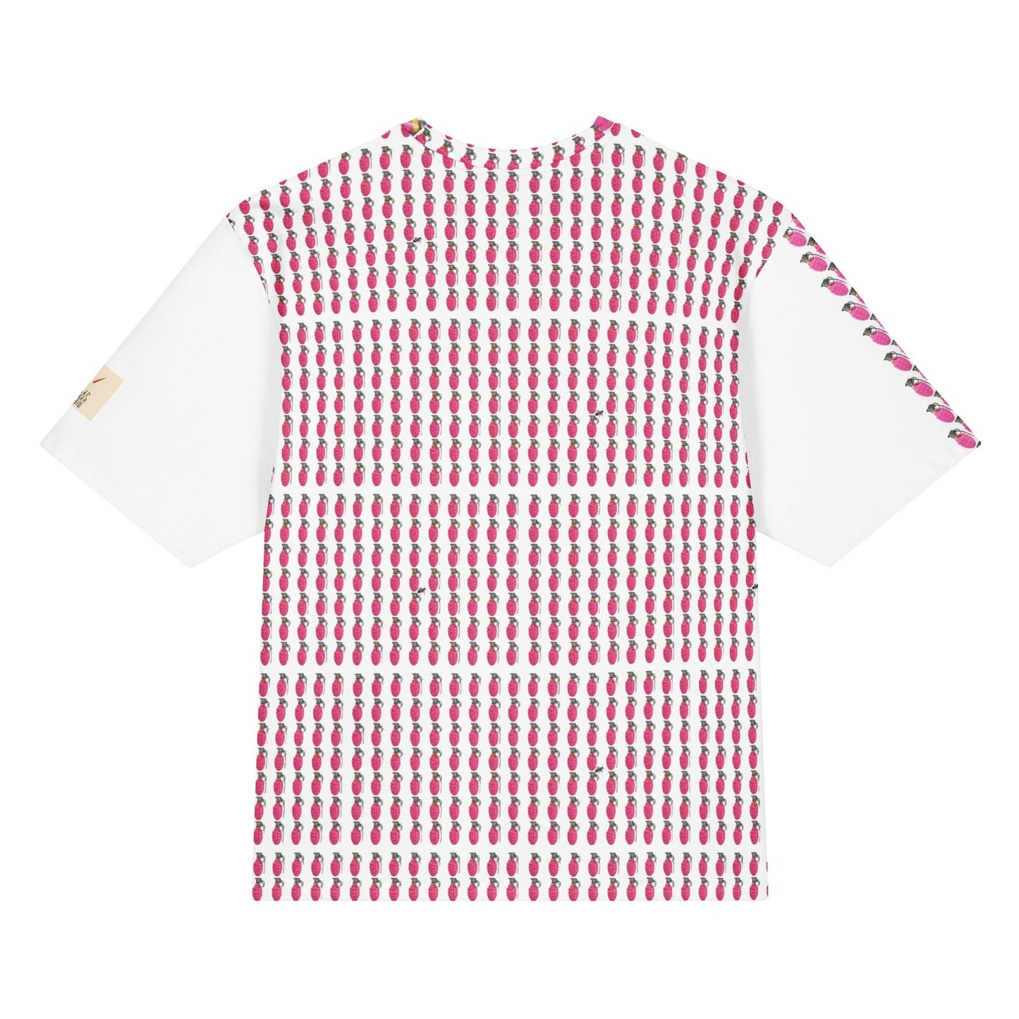 Bubblegum Pink Grenades Oversized Cotton T-Shirt - rubberchicken.studio