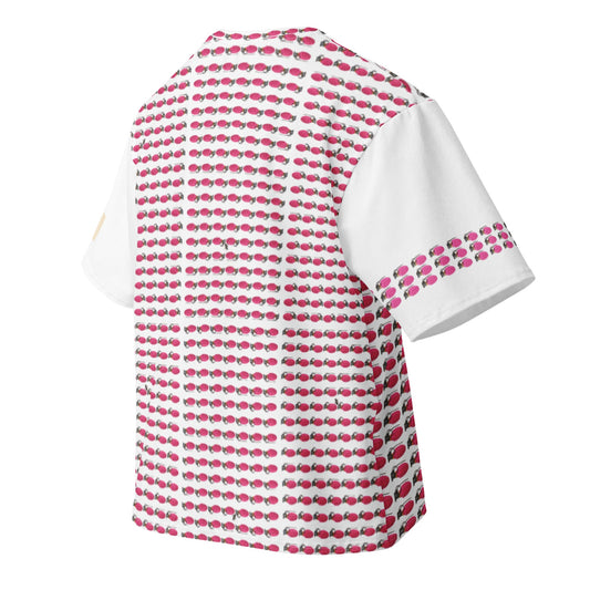 Bubblegum Pink Multi Grenades Oversized Cotton T-Shirt - rubberchicken.studio