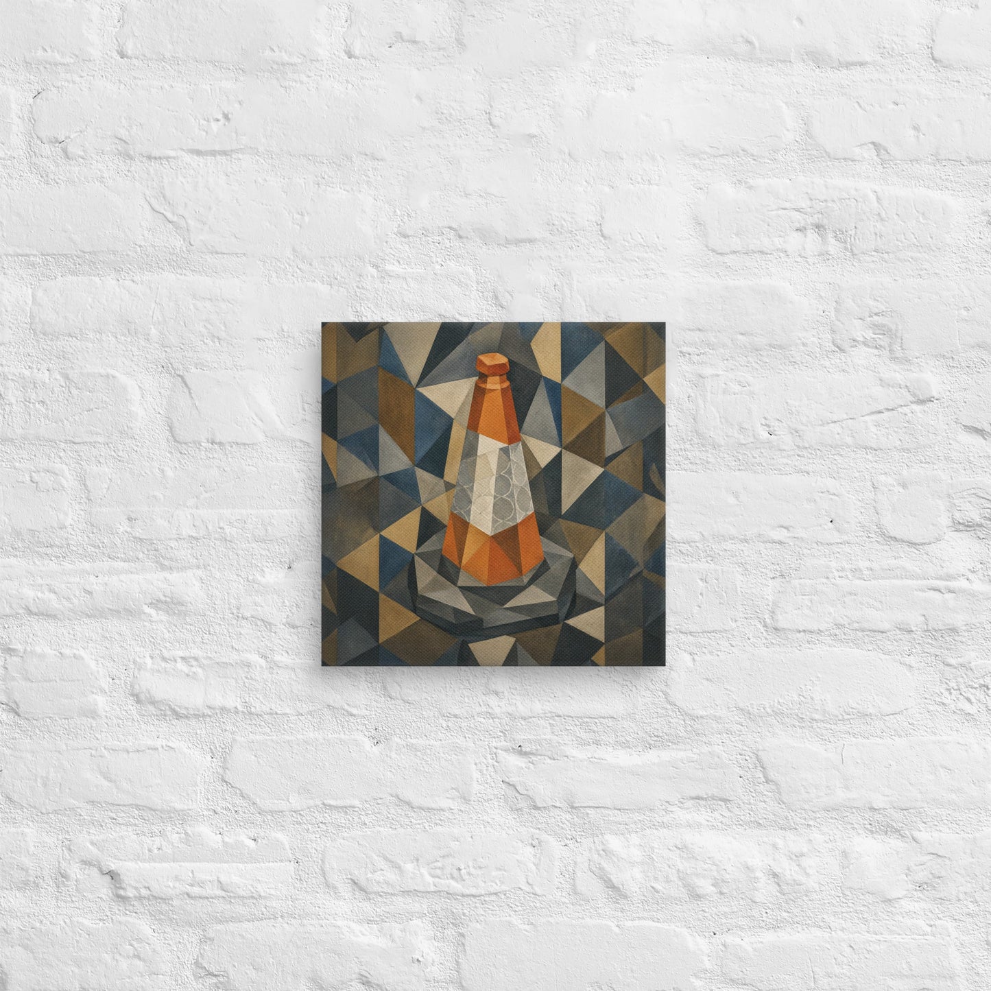 Cubist Traffic Cone Canvas - One for Students - rubberchicken.studio