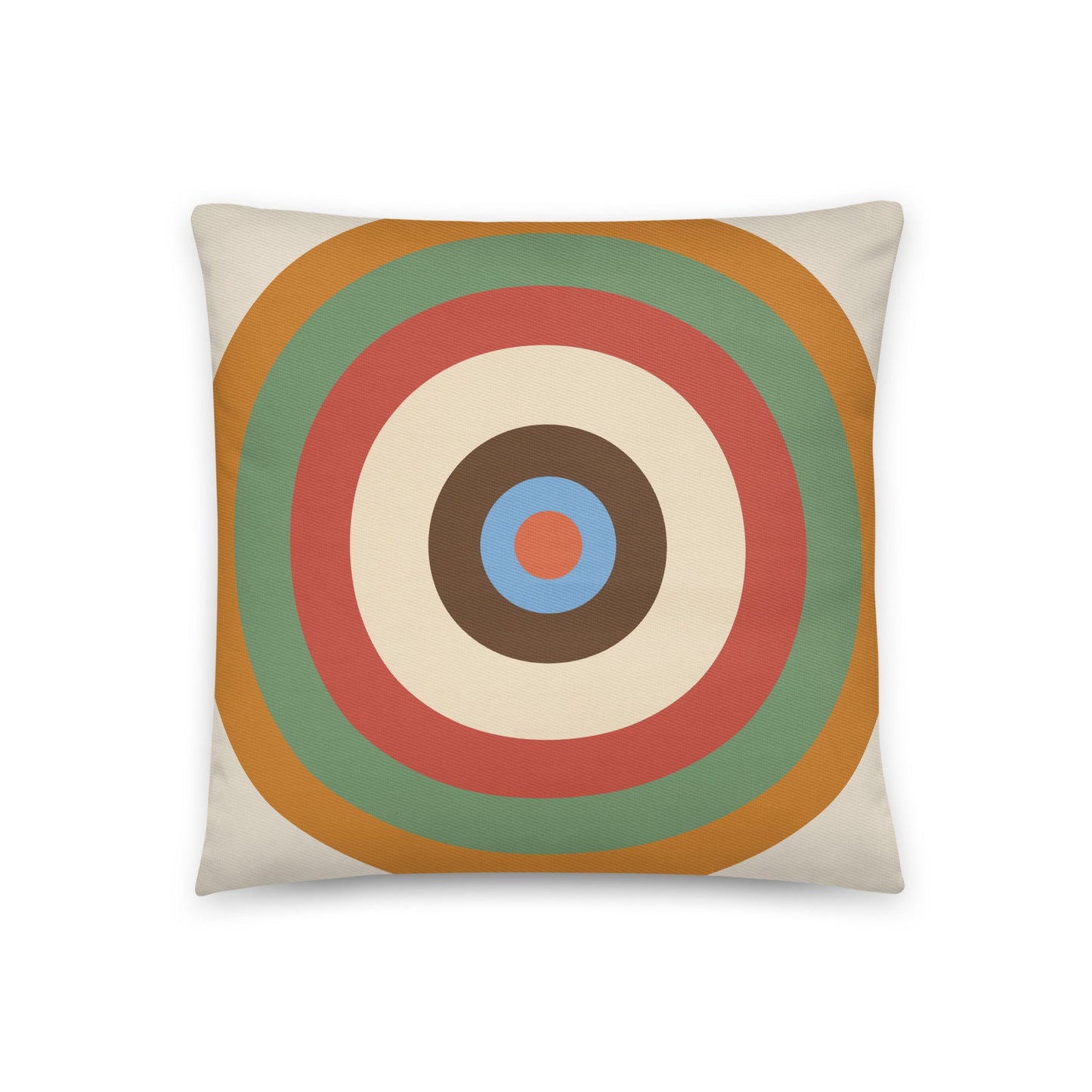 Darjeeling - cotton cushion cover - Warm spice tones meet soft greens and faded blues - rubberchicken.studio