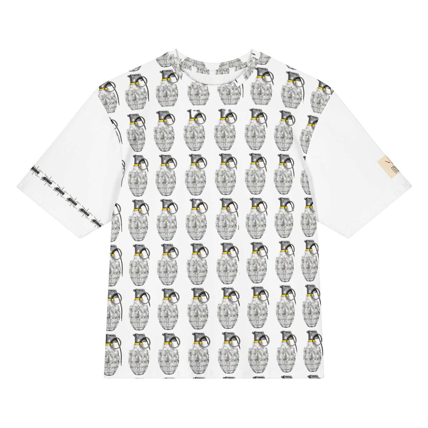 Disco Multi Grenades Oversized Cotton T-Shirt. - rubberchicken.studio