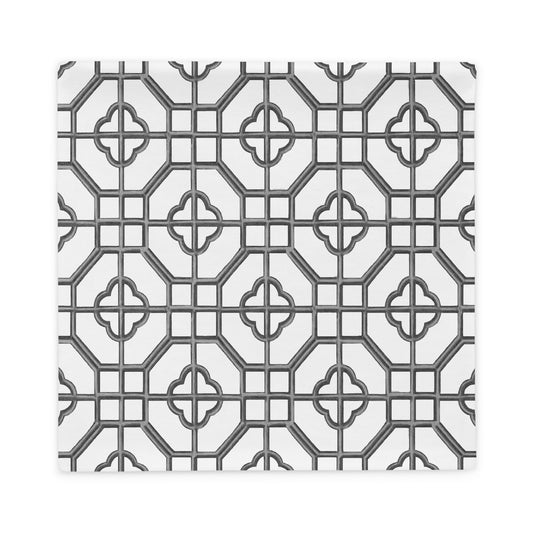 Gold & Sepia Oriental Trellis throw cushion cover - rubberchicken.studio
