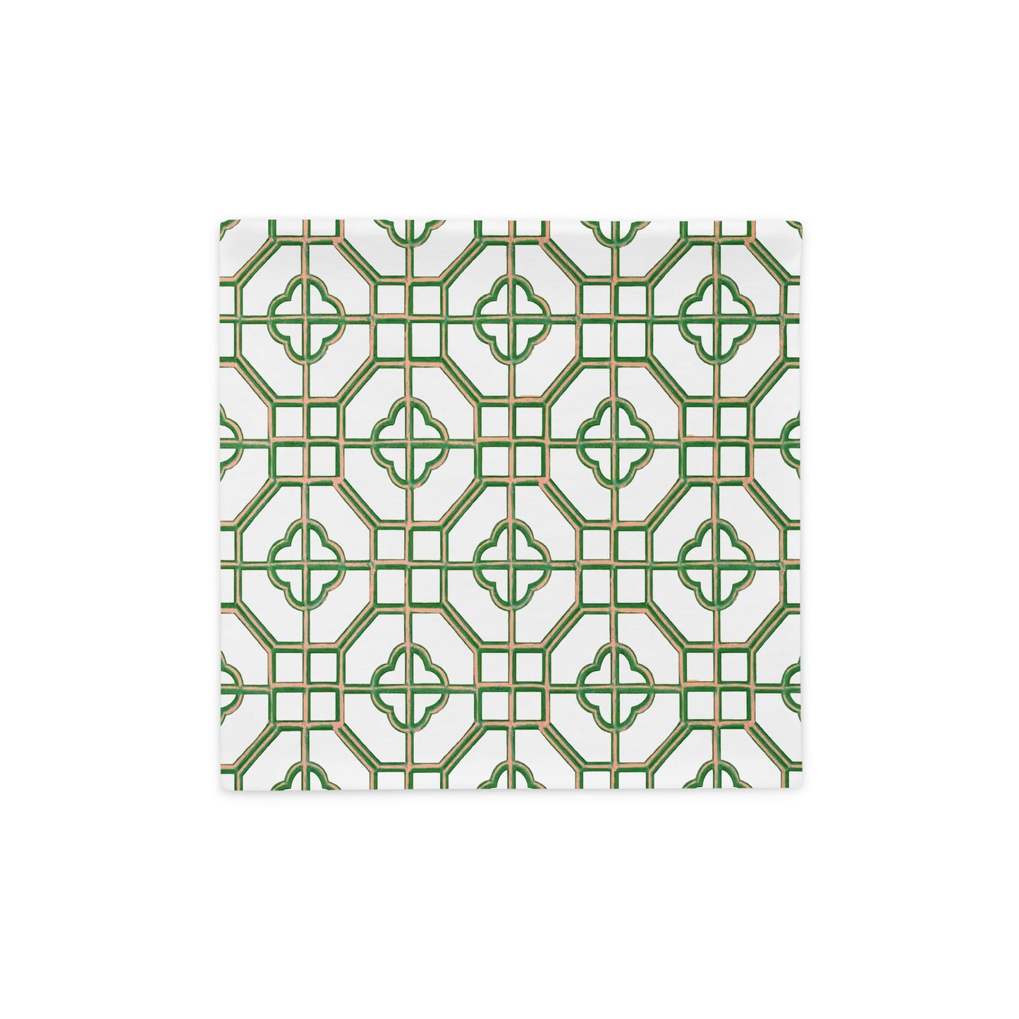 Golden Jade Oriental Trellis throw cushion cover - rubberchicken.studio