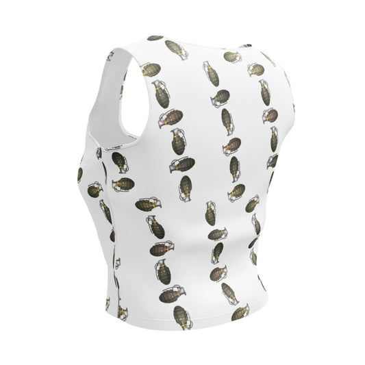 Green Grenades Crop Top - rubberchicken.studio
