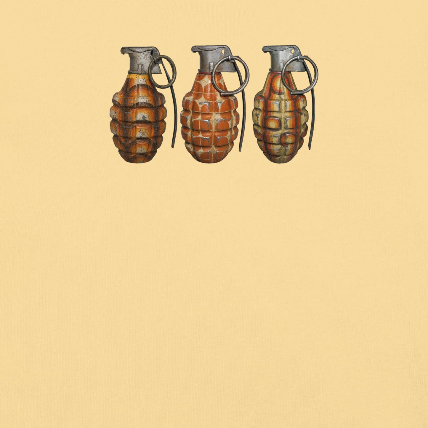 70's Grenades Trio T-Shirt - rubberchicken.studio