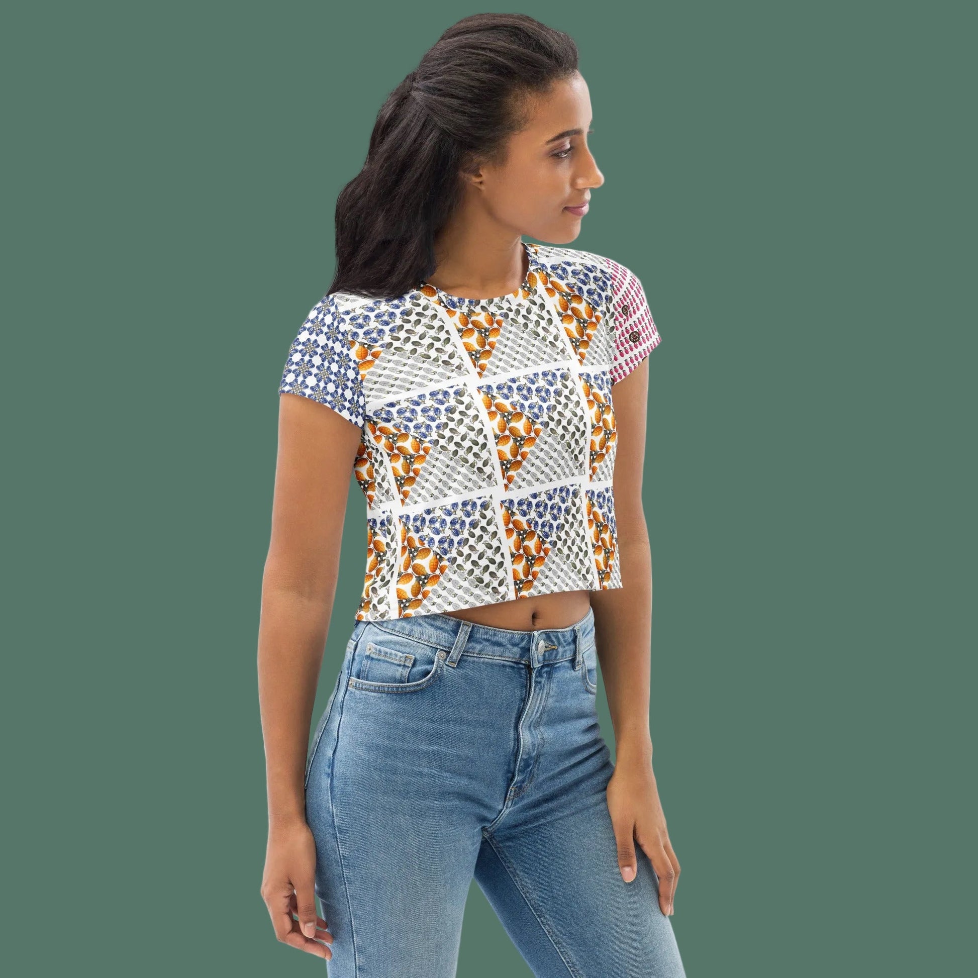 All-over print Grenades Crop Top - rubberchicken.studio