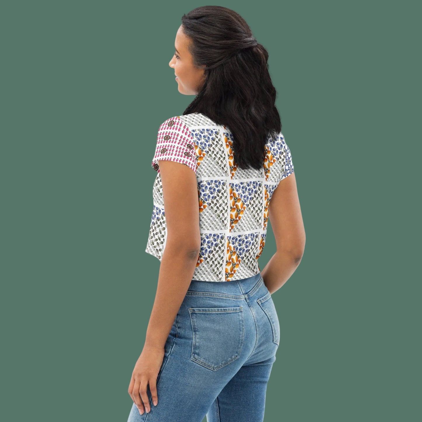 All-over print Grenades Crop Top - rubberchicken.studio