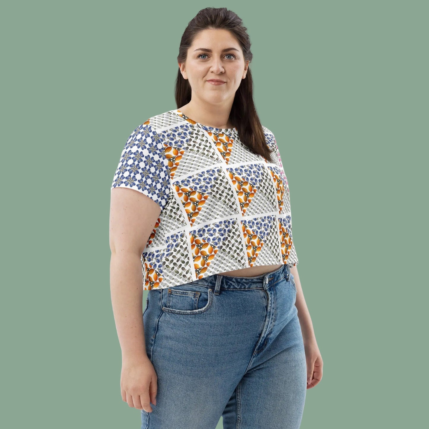 All-over print Grenades Crop Top - rubberchicken.studio