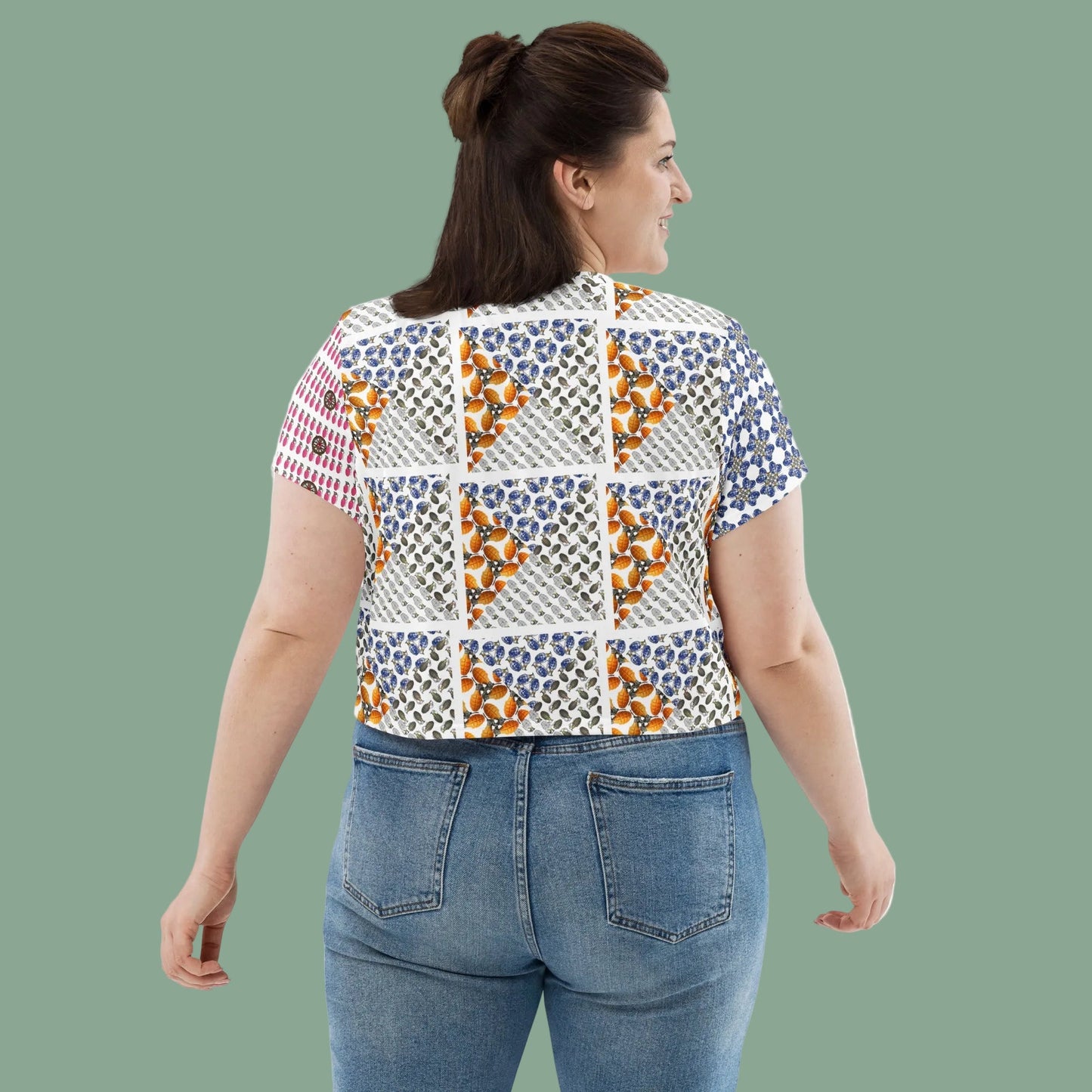 All-over print Grenades Crop Top - rubberchicken.studio