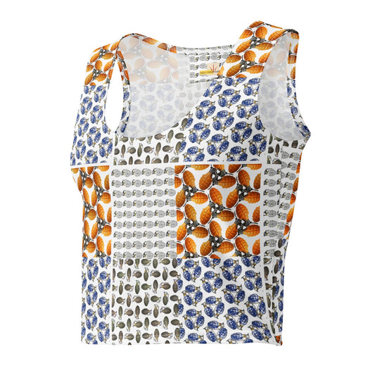All-over print Sleeveless Crop Top - rubberchicken.studio