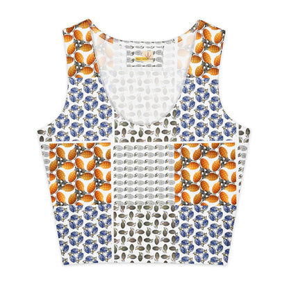 All-over print Sleeveless Crop Top - rubberchicken.studio