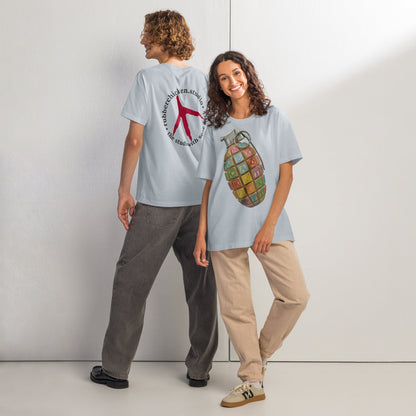 Alphabet Grenade Baggy Cotton T-Shirt - rubberchicken.studio