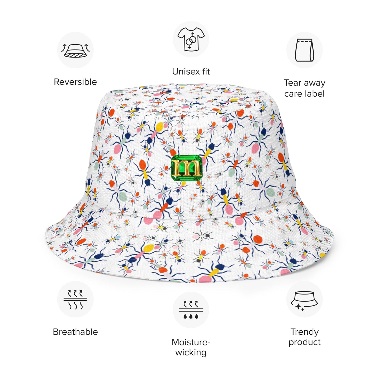 Antonio Reversible Bucket Hat by Mollie - rubberchicken.studio
