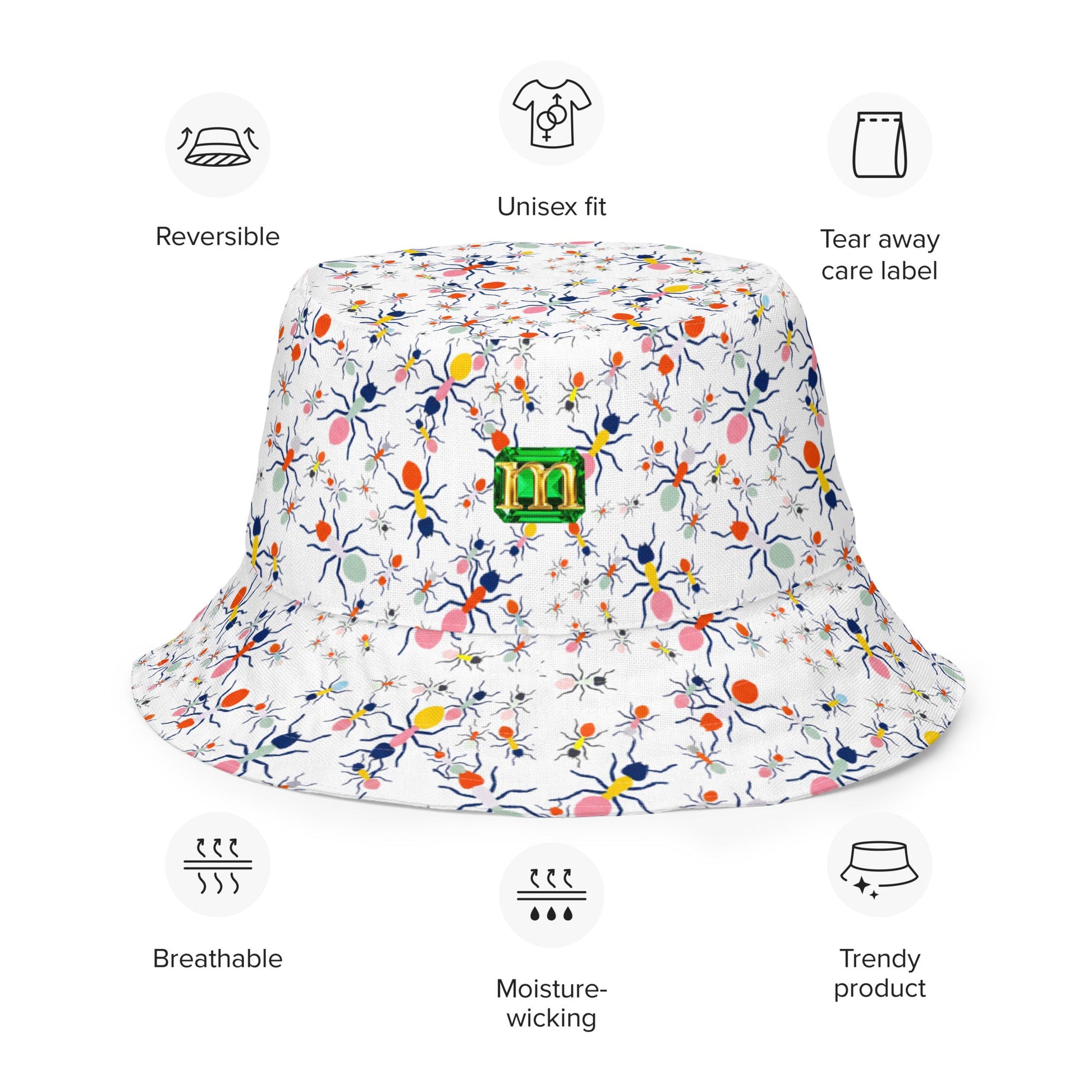 Antonio Reversible Bucket Hat by Mollie - rubberchicken.studio