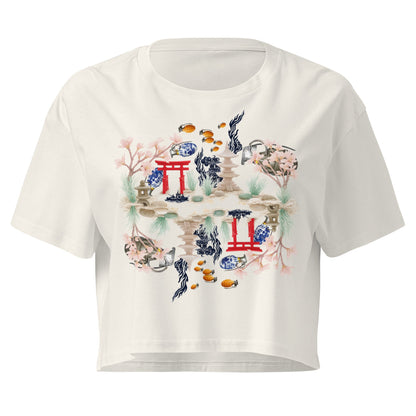 Aquarium Reflection - Cotton crop top - rubberchicken.studio