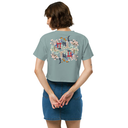 Aquarium Reflection - Cotton crop top - rubberchicken.studio