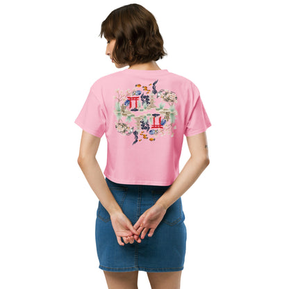 Aquarium Reflection - Cotton crop top - rubberchicken.studio