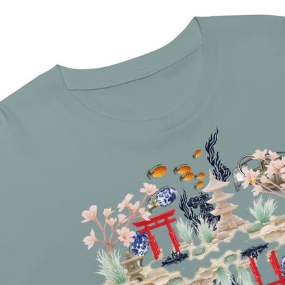 Aquarium Reflection - Cotton crop top - rubberchicken.studio