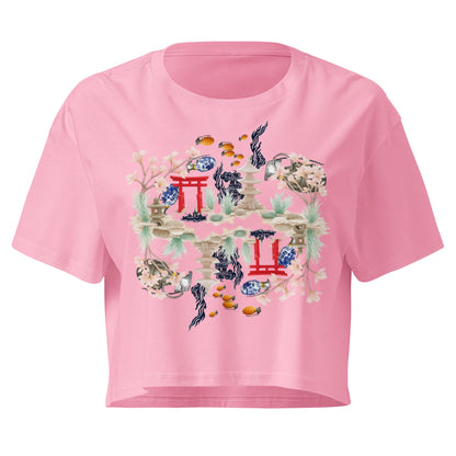 Aquarium Reflection - Cotton crop top - rubberchicken.studio