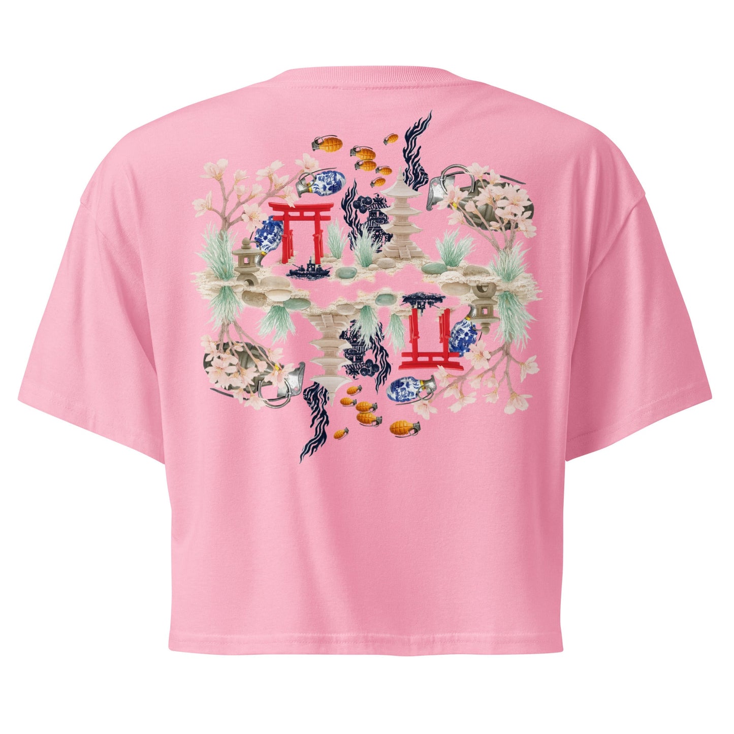 Aquarium Reflection - Cotton crop top - rubberchicken.studio