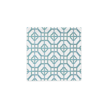 Blue & White Oriental Trellis throw cushion cover - rubberchicken.studio