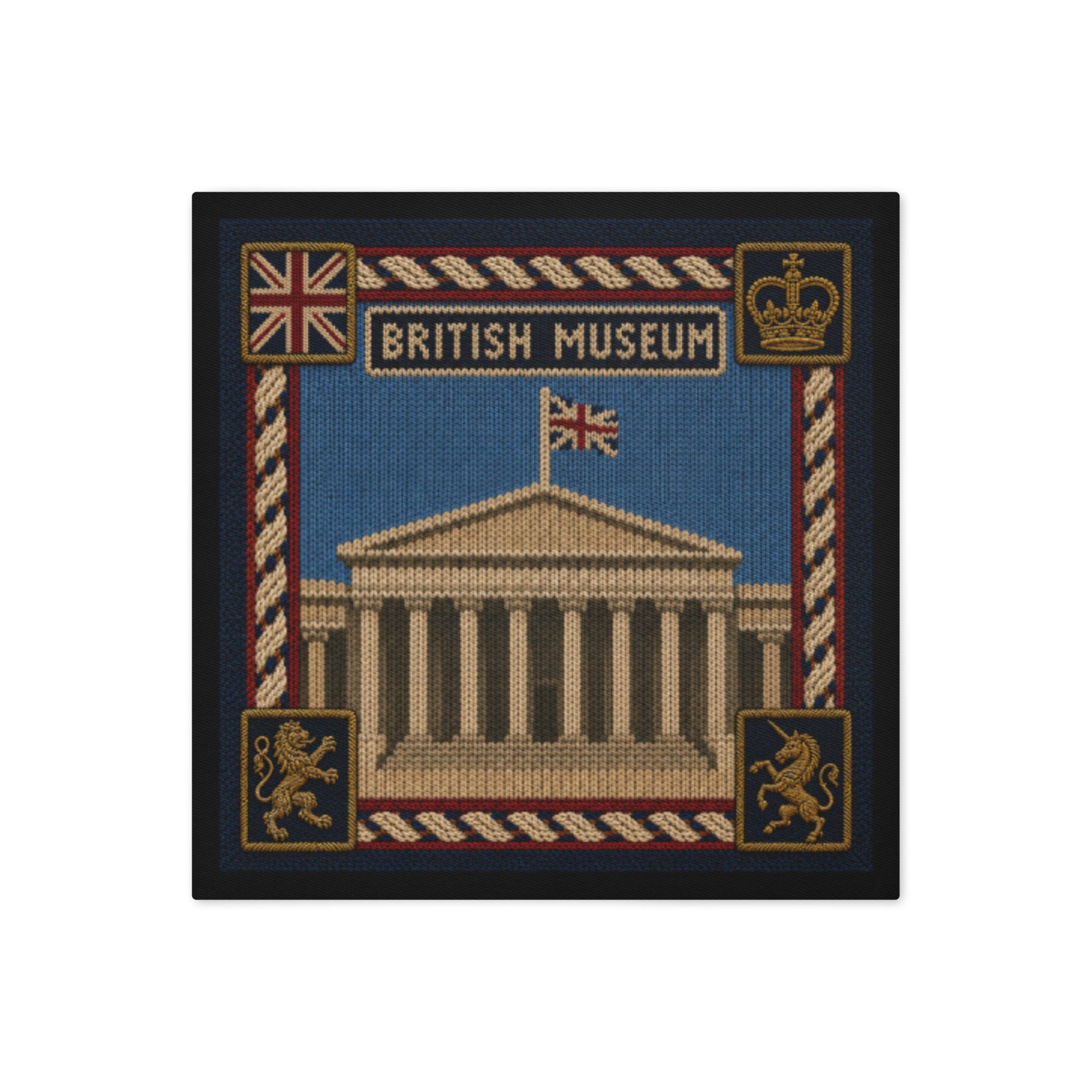 British Museum cotton throw cushion cover - rubberchicken.studio