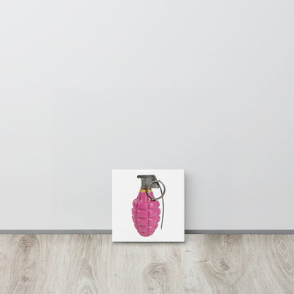 Bubblegum Pink Grenade - Art Print Canvas - rubberchicken.studio