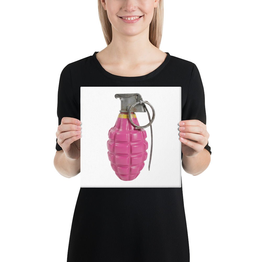 Bubblegum Pink Grenade - Art Print Canvas - rubberchicken.studio
