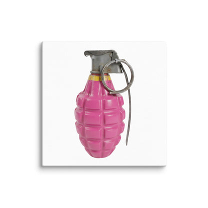 Bubblegum Pink Grenade - Art Print Canvas - rubberchicken.studio