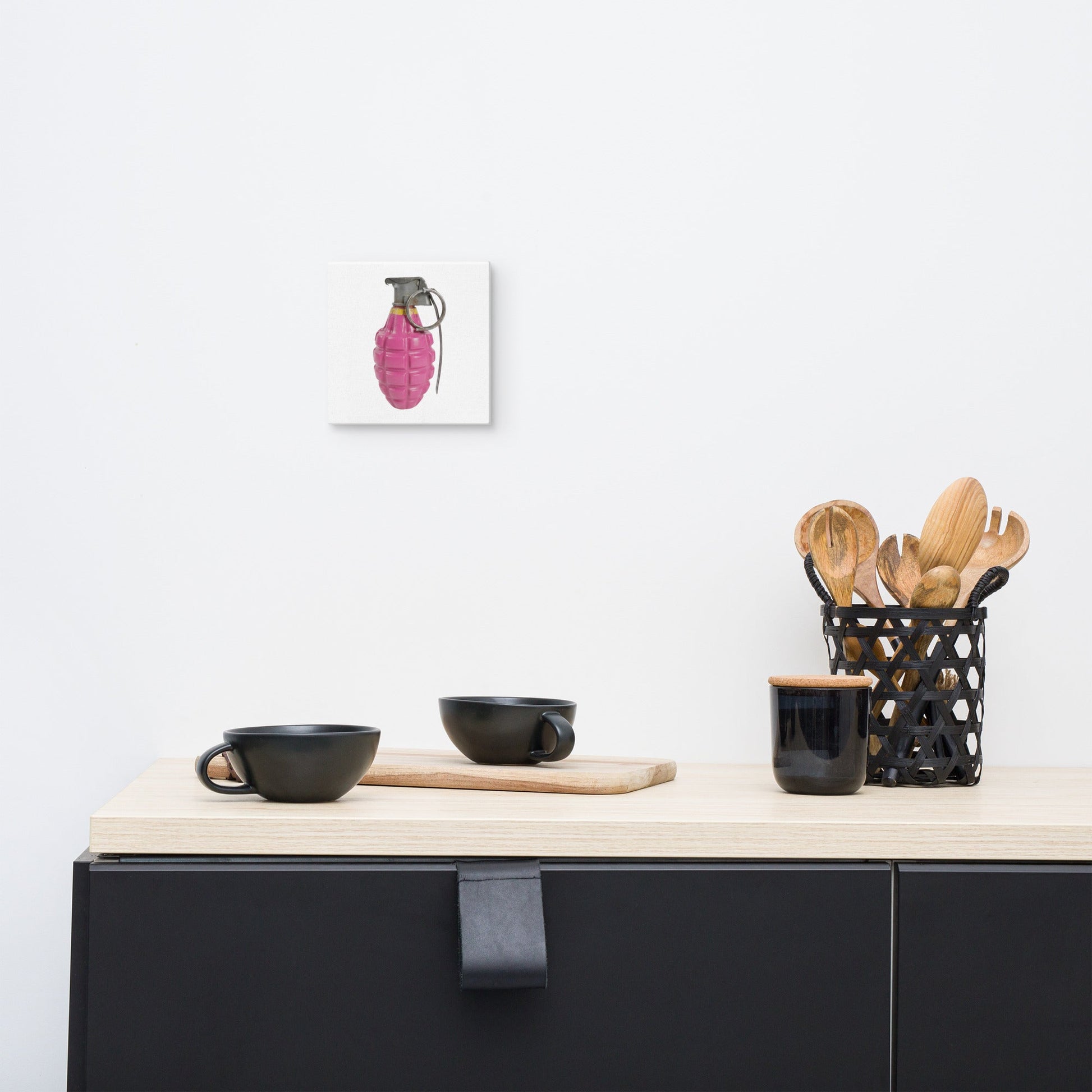 Bubblegum Pink Grenade - Art Print Canvas - rubberchicken.studio