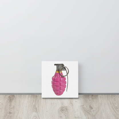 Bubblegum Pink Grenade - Art Print Canvas - rubberchicken.studio