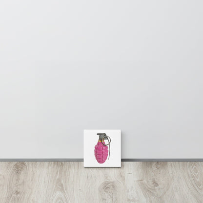 Bubblegum Pink Grenade - Art Print Canvas - rubberchicken.studio