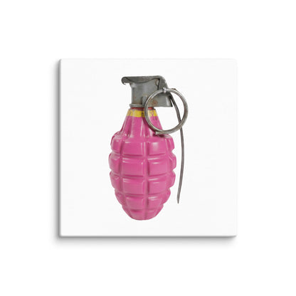 Bubblegum Pink Grenade - Art Print Canvas - rubberchicken.studio