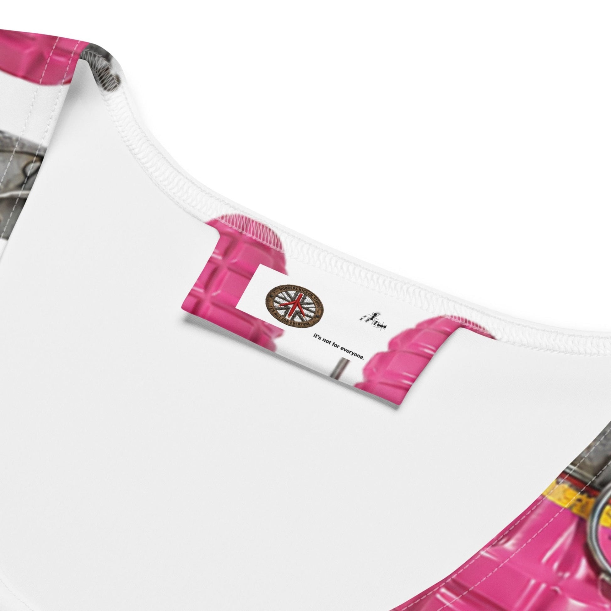 Bubblegum Pink Grenades Crop Top - rubberchicken.studio