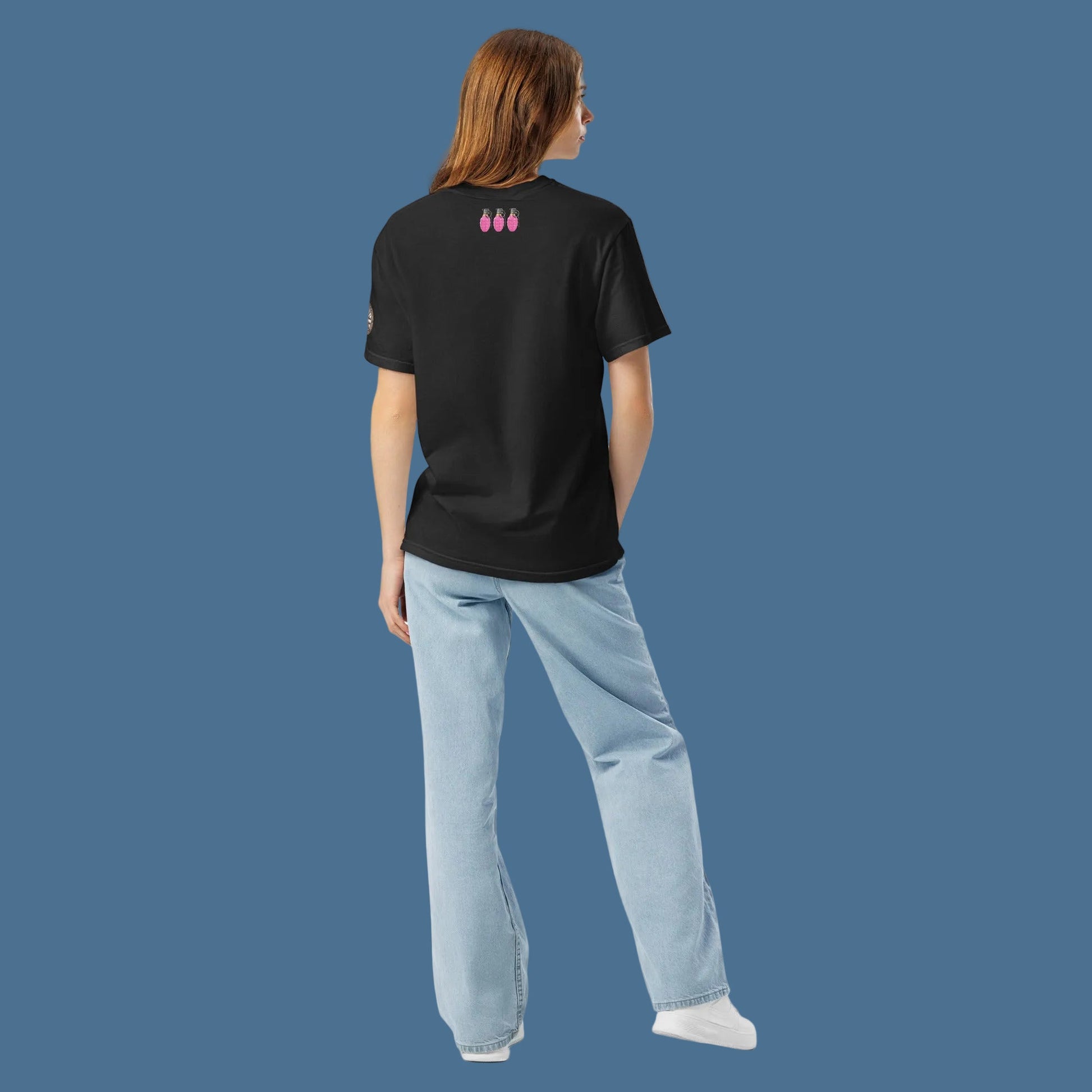 Bubblegum Pink Grenades Trio T-Shirt - rubberchicken.studio