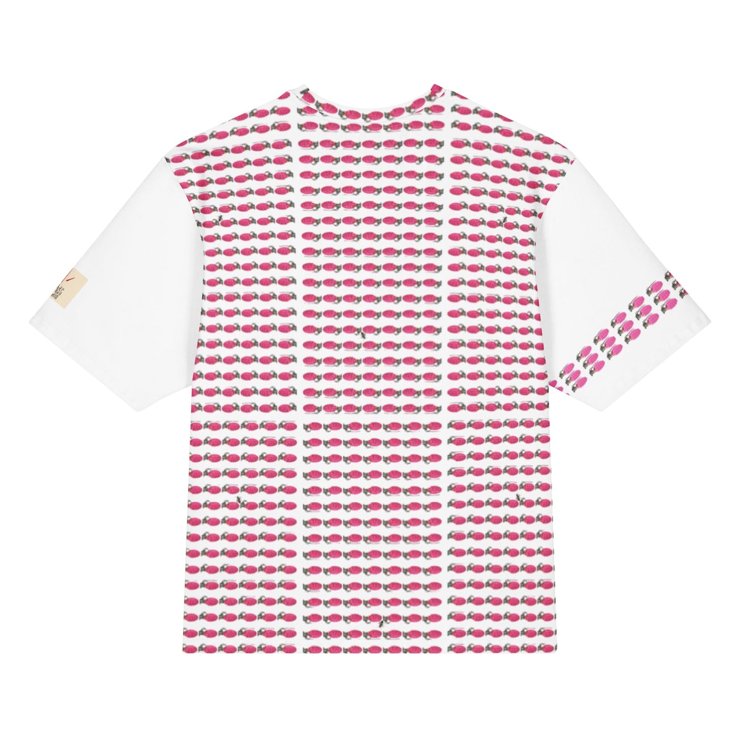 Bubblegum Pink Multi Grenades Oversized Cotton T-Shirt - rubberchicken.studio