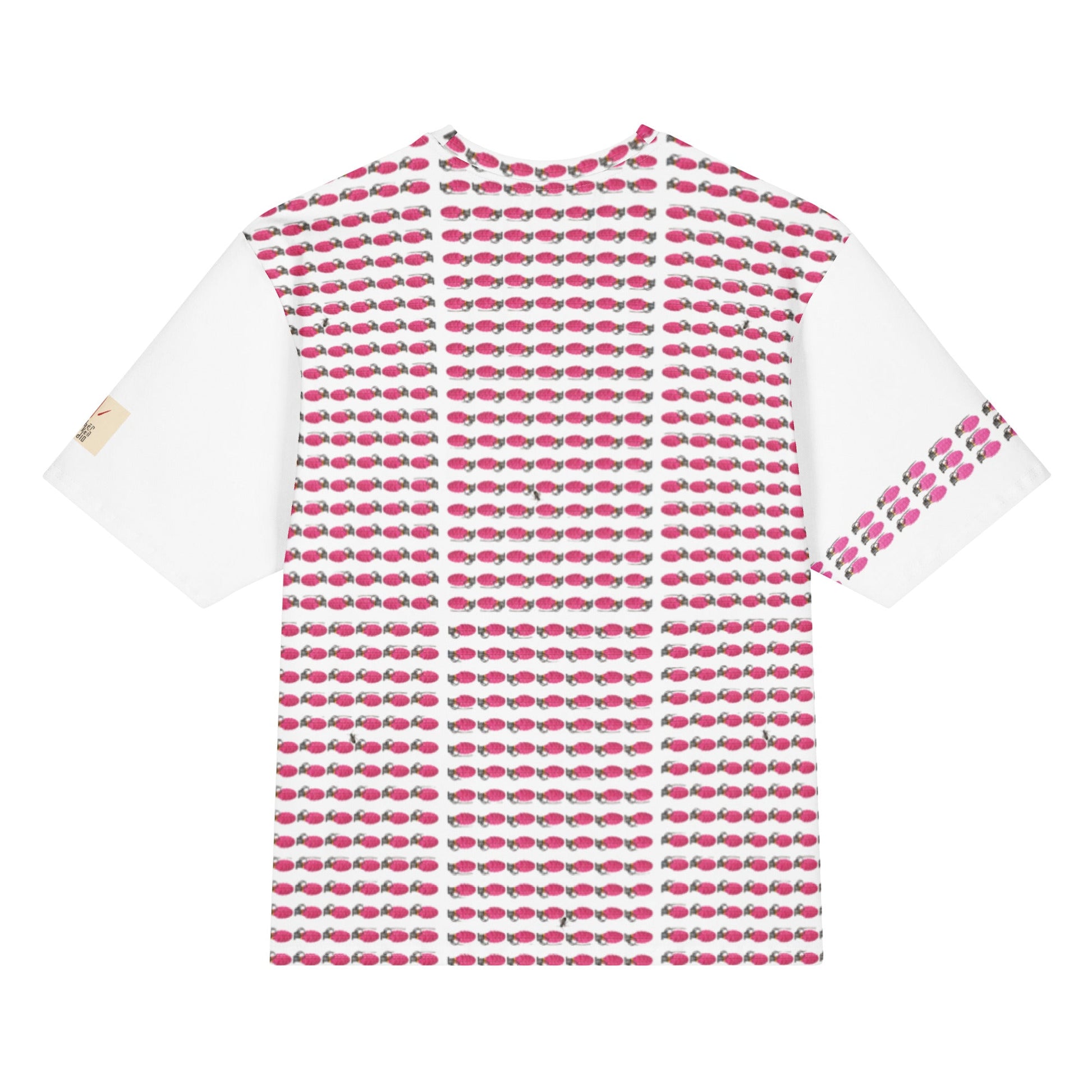 Bubblegum Pink Multi Grenades Oversized Cotton T-Shirt - rubberchicken.studio