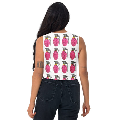 Bubblegum Pink sleeveless Crop Top - rubberchicken.studio