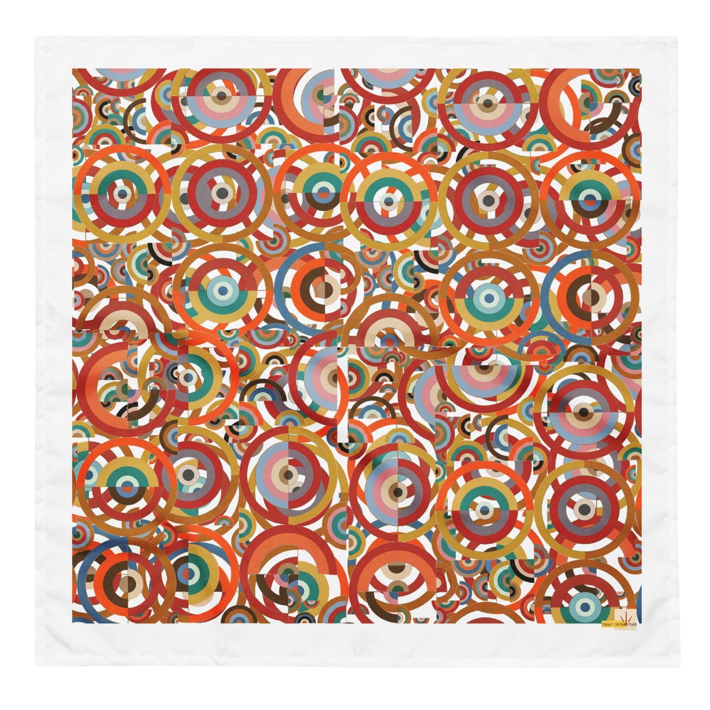 Circles Circles All-over print bandana - rubberchicken.studio