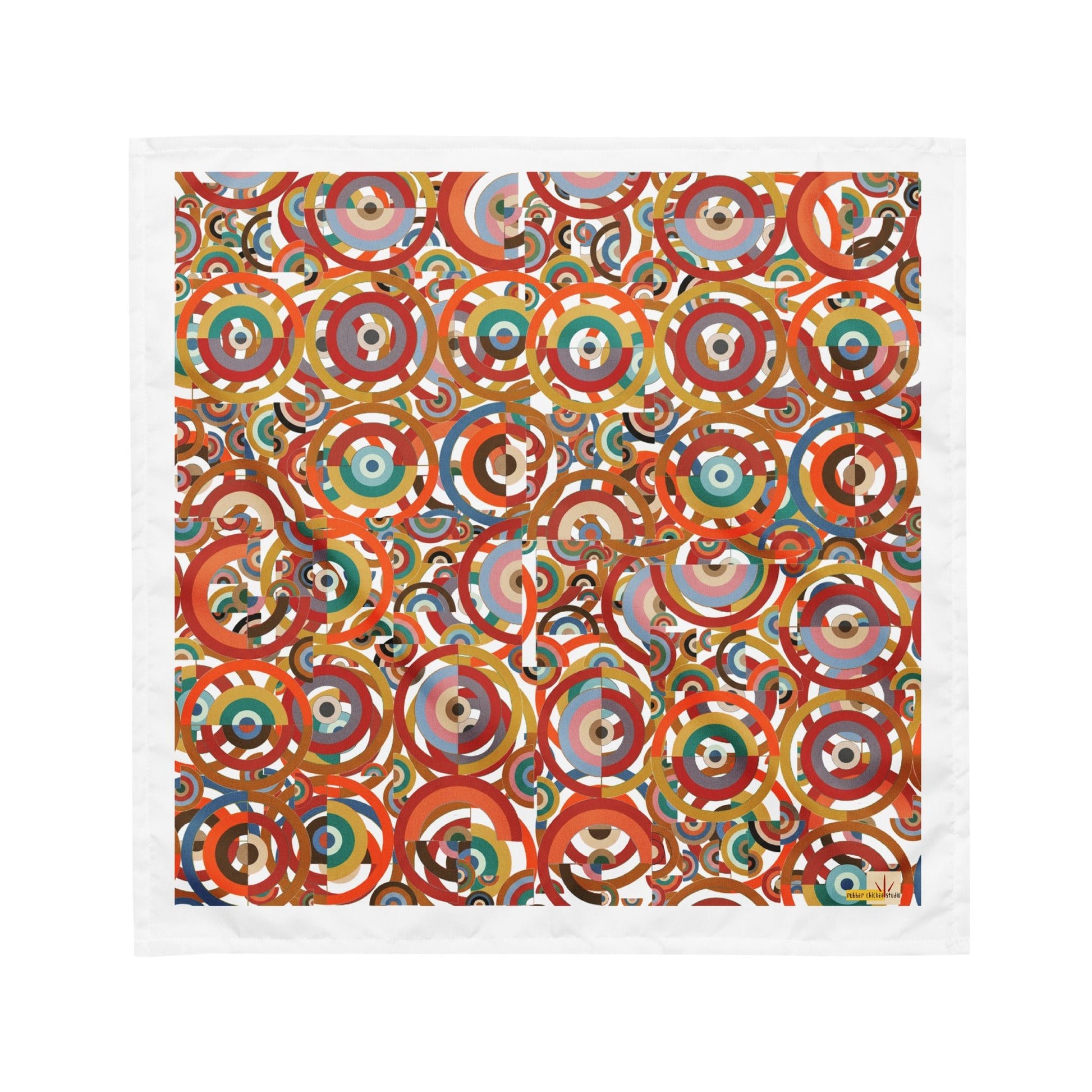 Circles Circles All-over print bandana - rubberchicken.studio