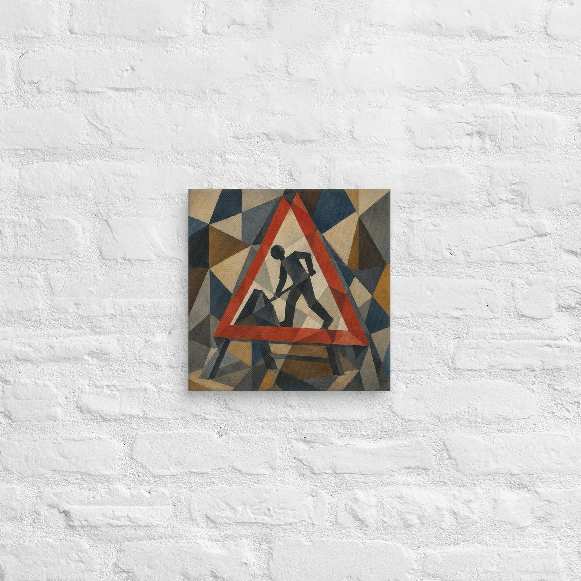 Cubist Men At Work Canvas - One for Students - rubberchicken.studio