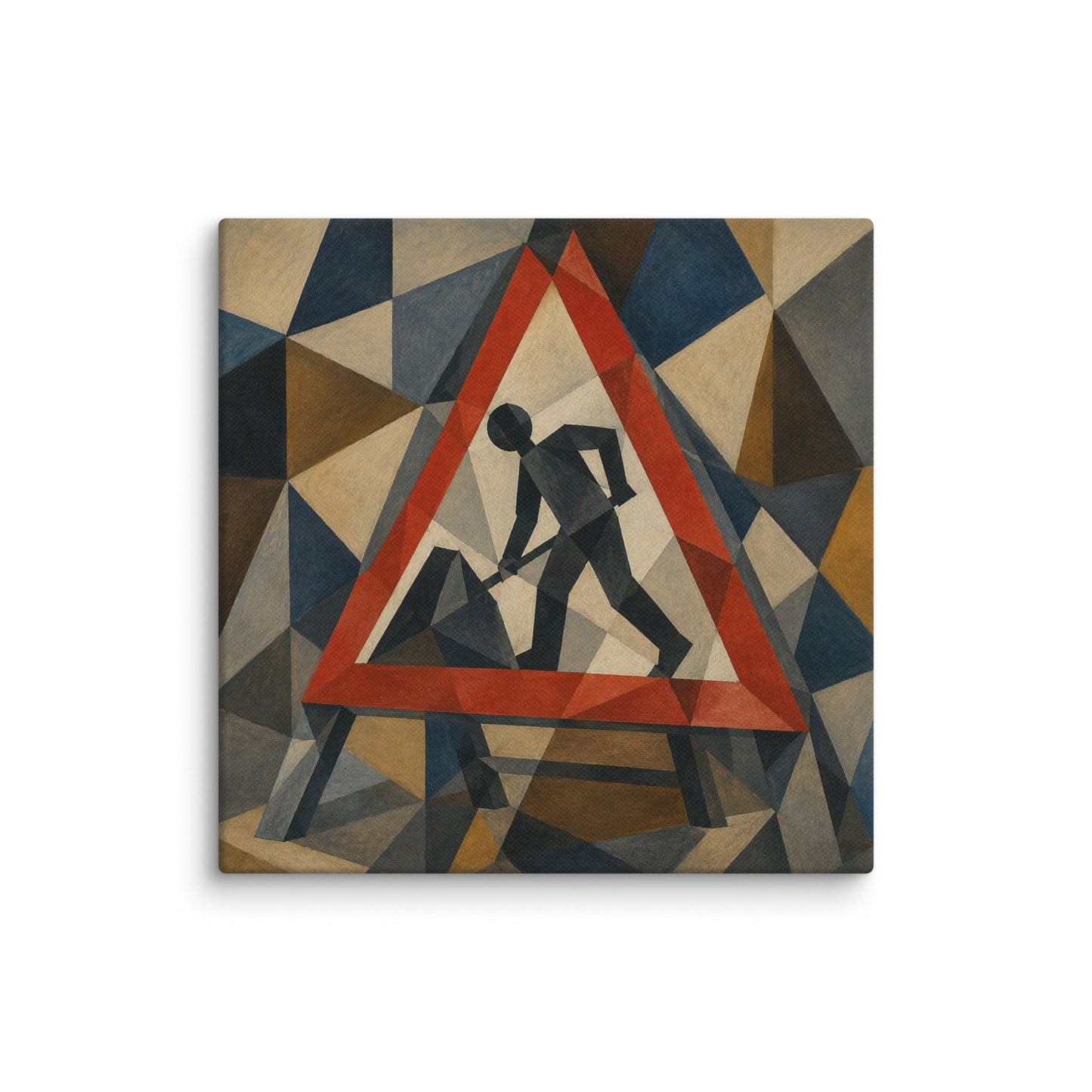Cubist Men At Work Canvas - One for Students - rubberchicken.studio