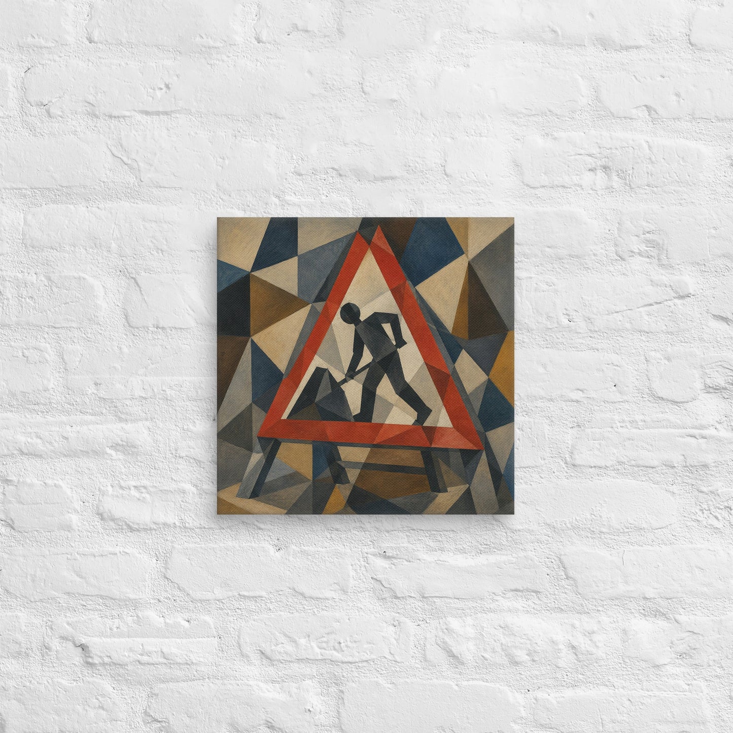 Cubist Men At Work Canvas - One for Students - rubberchicken.studio