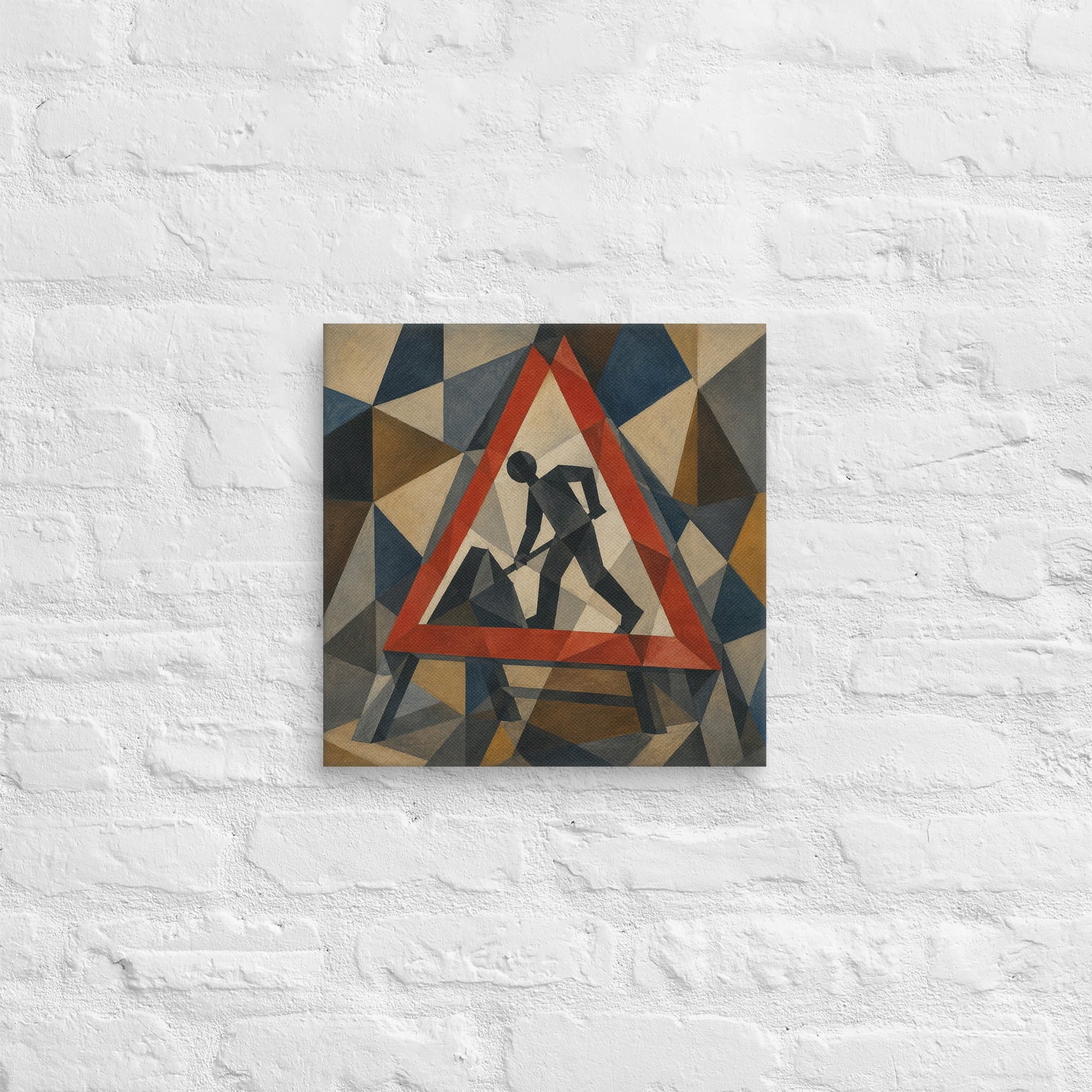 Cubist Men At Work Canvas - One for Students - rubberchicken.studio