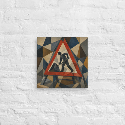 Cubist Men At Work Canvas - One for Students - rubberchicken.studio