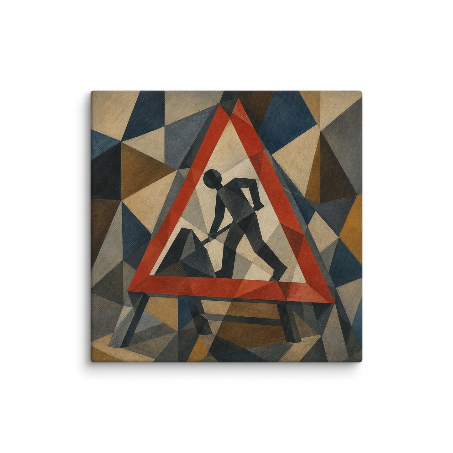 Cubist Men At Work Canvas - One for Students - rubberchicken.studio