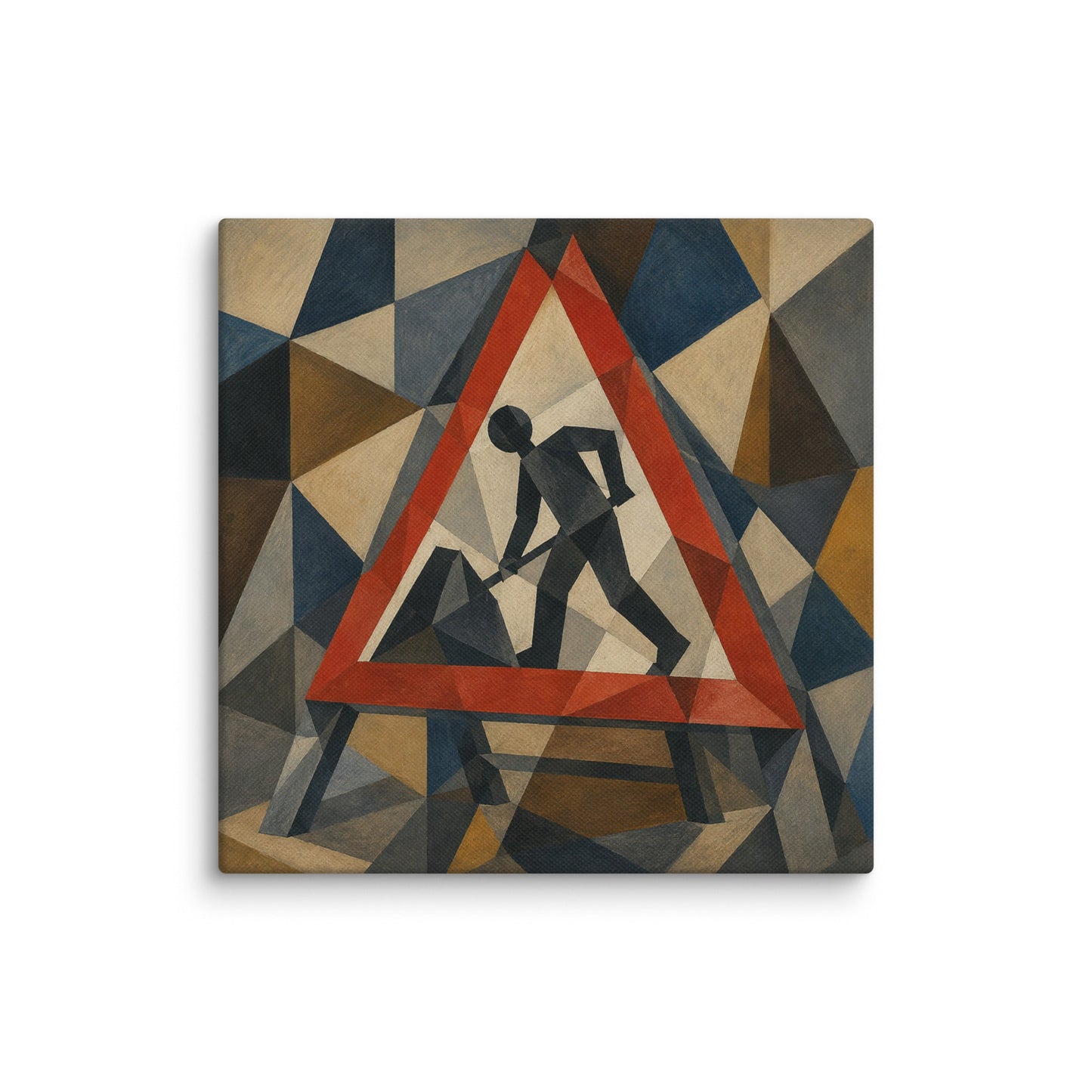 Cubist Men At Work Canvas - One for Students - rubberchicken.studio